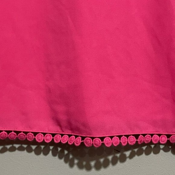 IN Studio Dress Straight Pencil Size 12 Pink Hippie Open Ruche Crochet Casual - Picture 6 of 12